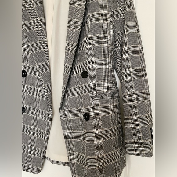 H&M Tan and black plaid blazer US 2 - Picture 2 of 6